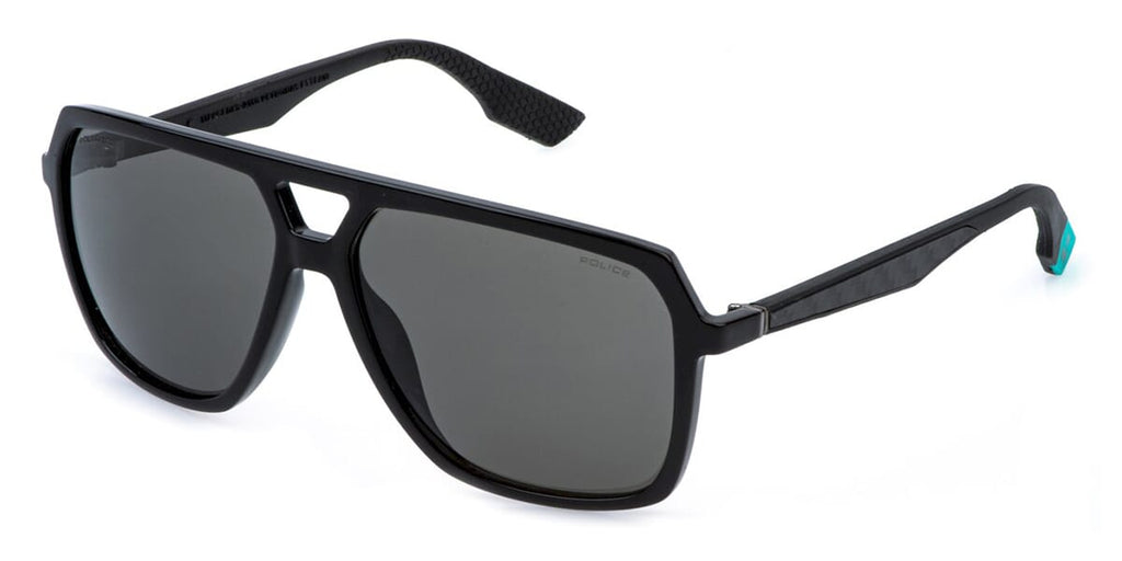 Police SPLR50 #colour_shiny black/grey gradient with light mirror polarised