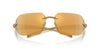 Prada SPRA56 #colour_satin yellow gold/brown with gold multilayer mirror