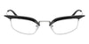 Prada SPRB50 #colour_black and silver/clear blue light filter
