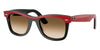 Ray-Ban Wayfarer RB2240 #colour_red on black/clear brown gradient