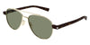 Saint Laurent SL 843 #colour_shiny gold and havana/green with light mirror