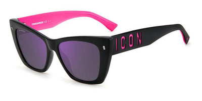 DSQUARED2 Icon 0006/S Black-Fuchisa/Violet Mirror #colour_black-fuchisa-violet-mirror