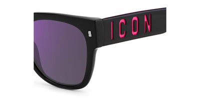 DSQUARED2 Icon 0005/S Black-Fuchisa/Violet Mirror #colour_black-fuchisa-violet-mirror