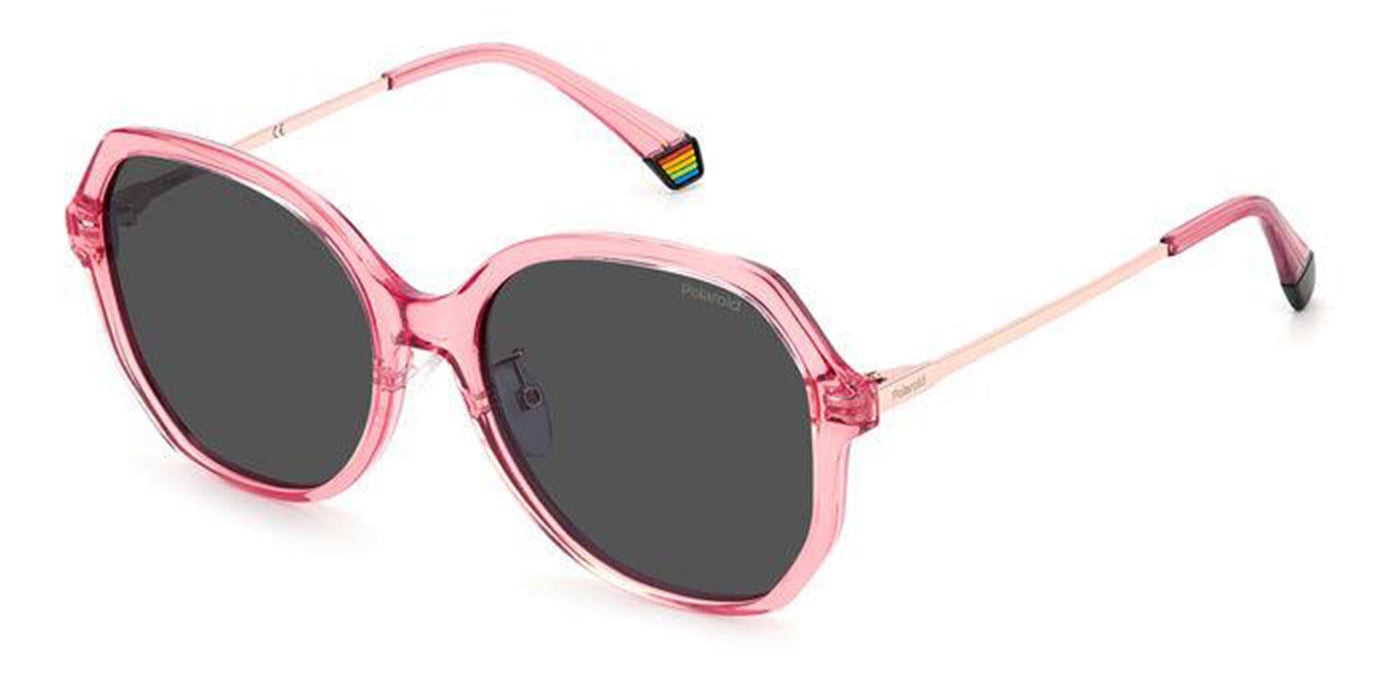 Polaroid PLD6177/G/S Asian Fit Pink/Polarised Grey #colour_pink-polarised-grey