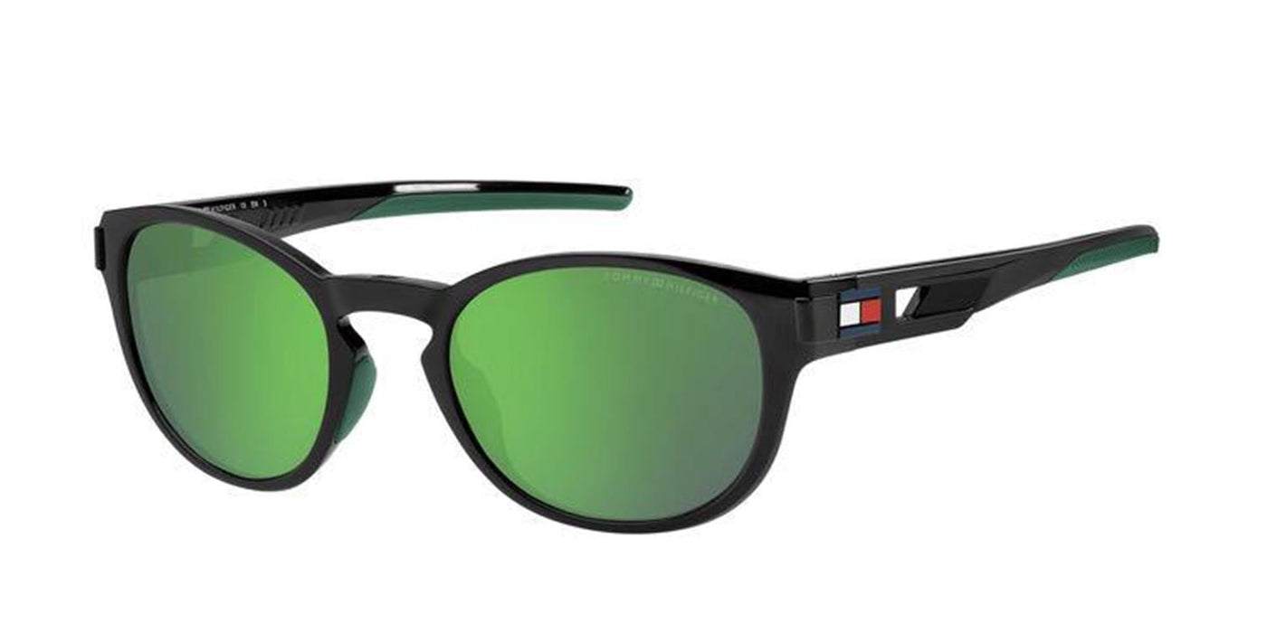 Tommy Hilfiger TH1912/S Black/Green Mirror #colour_black-green-mirror