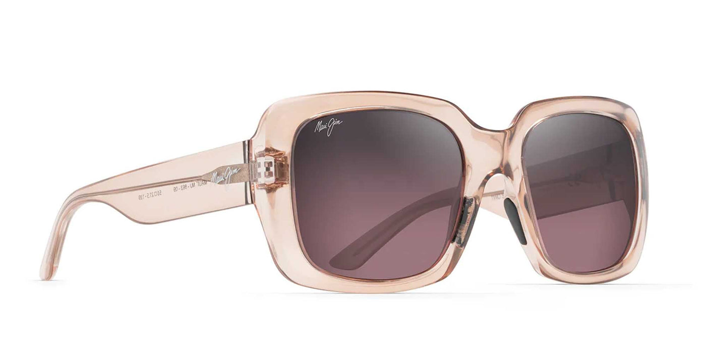 Maui Jim Two Steps Transparent Pink/Maui Rose #colour_transparent-pink-maui-rose