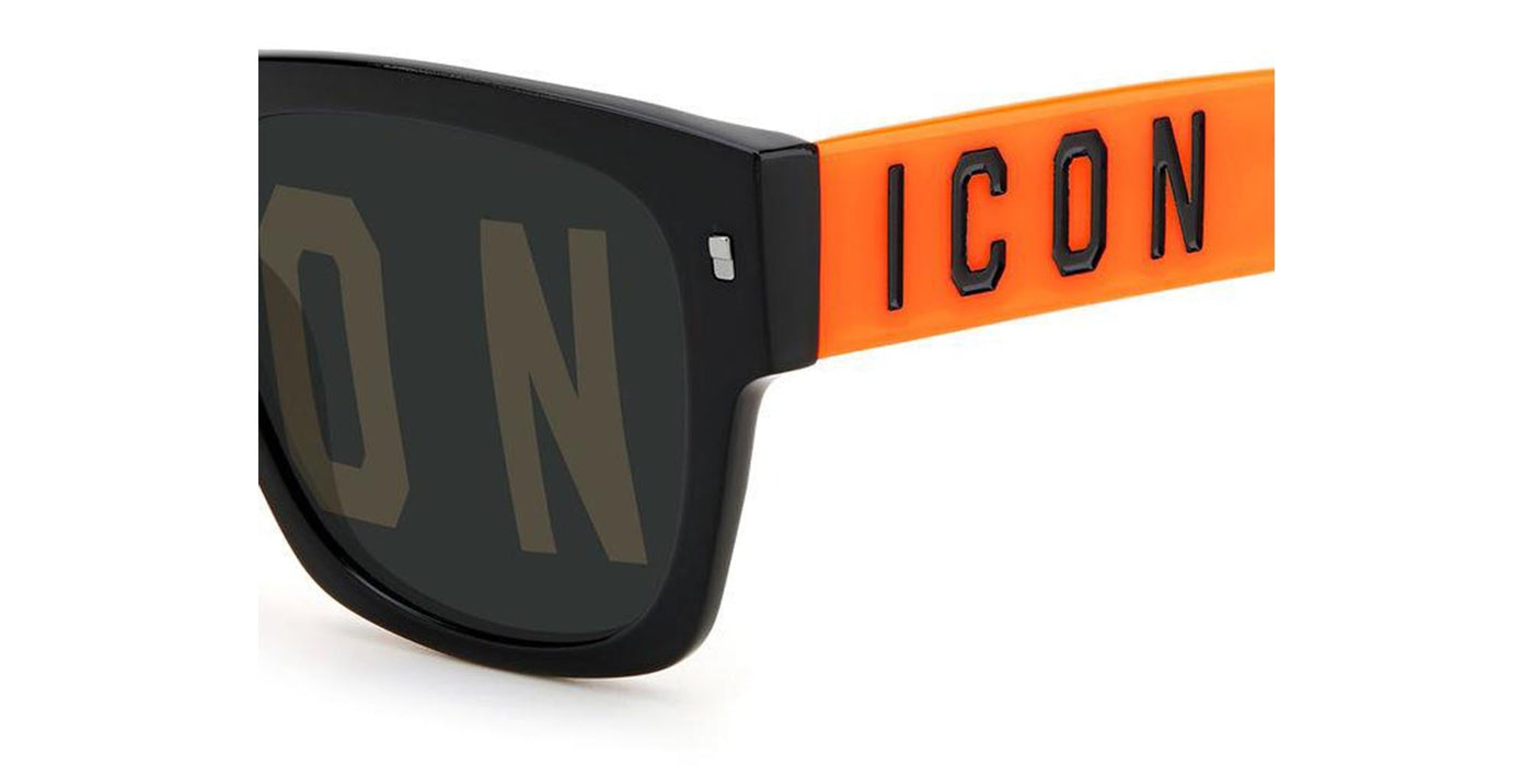 DSQUARED2 Icon 0004/S Black-Orange/Grey #colour_black-orange-grey