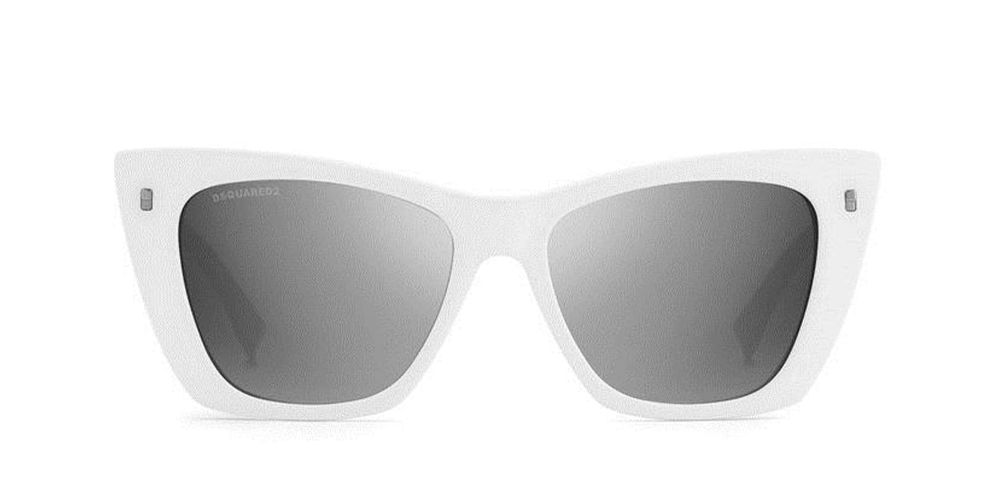 DSQUARED2 Icon 0006/S White-Black/Silver Mirror #colour_white-black-silver-mirror