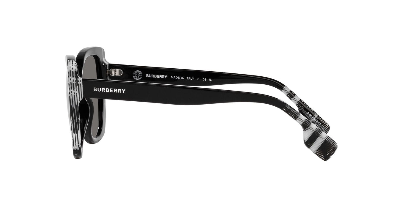 Burberry Meryl BE4393 Black/White Black/Dark Grey Polarised #colour_black-white-black-dark-grey-polarised