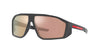 Prada Sport Linea Rossa SPS08W Matte Grey/Dark Brown Mirror Rose Gold #colour_matte-grey-dark-brown-mirror-rose-gold
