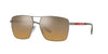 Prada Sport Linea Rossa SPS50W Gunmetal Rubber/Polarised Brown Mirror Grey #colour_gunmetal-rubber-polarised-brown-mirror-grey