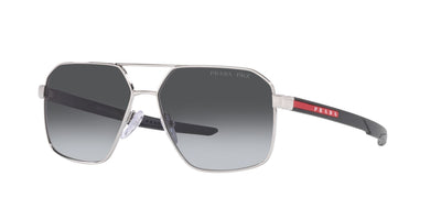 Prada Sport Linea Rossa SPS55W Silver/Grey Polarised/ Gradient #colour_silver-grey-polarised--gradient