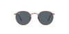 Ray-Ban Round Metal RB3447 - Medium Rose Gold/Blue #colour_rose-gold-blue