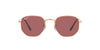 Ray-Ban Hexagonal RB3548N Rose Gold/Polarised Purple #colour_rose-gold-polarised-purple