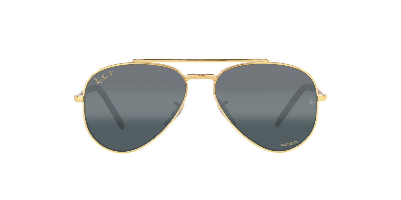 Ray-Ban New Aviator RB3625 Legend Gold/Polarised Clear Gradient Dark Blue #colour_legend-gold-polarised-clear-gradient-dark-blue