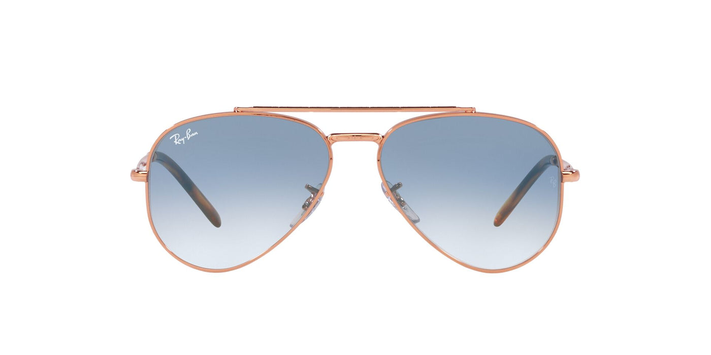 Ray-Ban New Aviator RB3625 Rose Gold/Clear Gradient Blue #colour_rose-gold-clear-gradient-blue