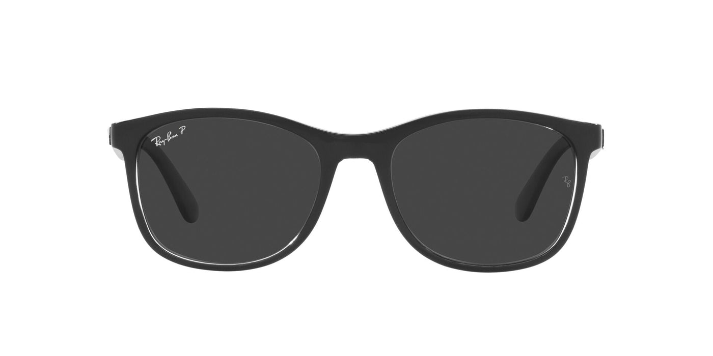 Ray-Ban RB4374 Black On Transparent/Polarised Black #colour_black-on-transparent-polarised-black