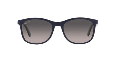 Ray-Ban RB4374 Matte Blue On Brown/Grey Gradient Polarised #colour_matte-blue-on-brown-grey-gradient-polarised