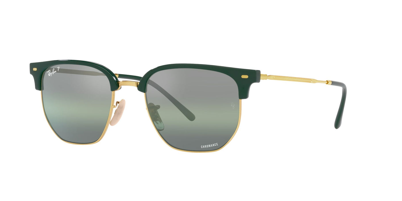 Ray-Ban New Clubmaster RB4416 Green On Arista/Polarised Green Mirror #colour_green-on-arista-polarised-green-mirror