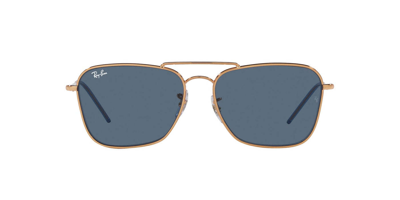 Ray-Ban Caravan Reverse RBR0102S Rose Gold/Dark Blue #colour_rose-gold-dark-blue