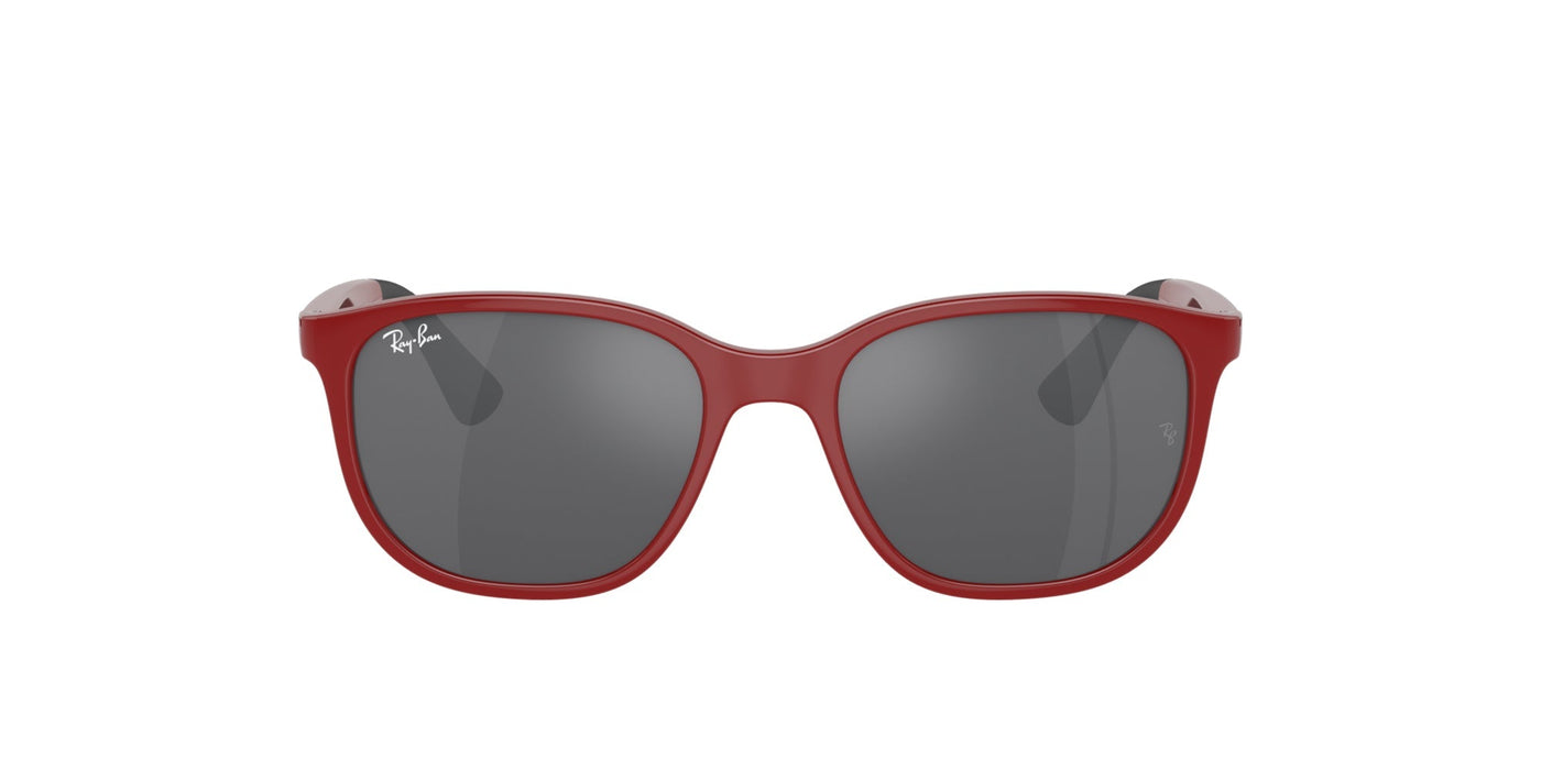 Ray-Ban Junior RJ9078S Red On Black/Silver/Grey #colour_red-on-black-silver-grey