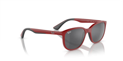 Ray-Ban Junior RJ9078S Red On Black/Silver/Grey #colour_red-on-black-silver-grey