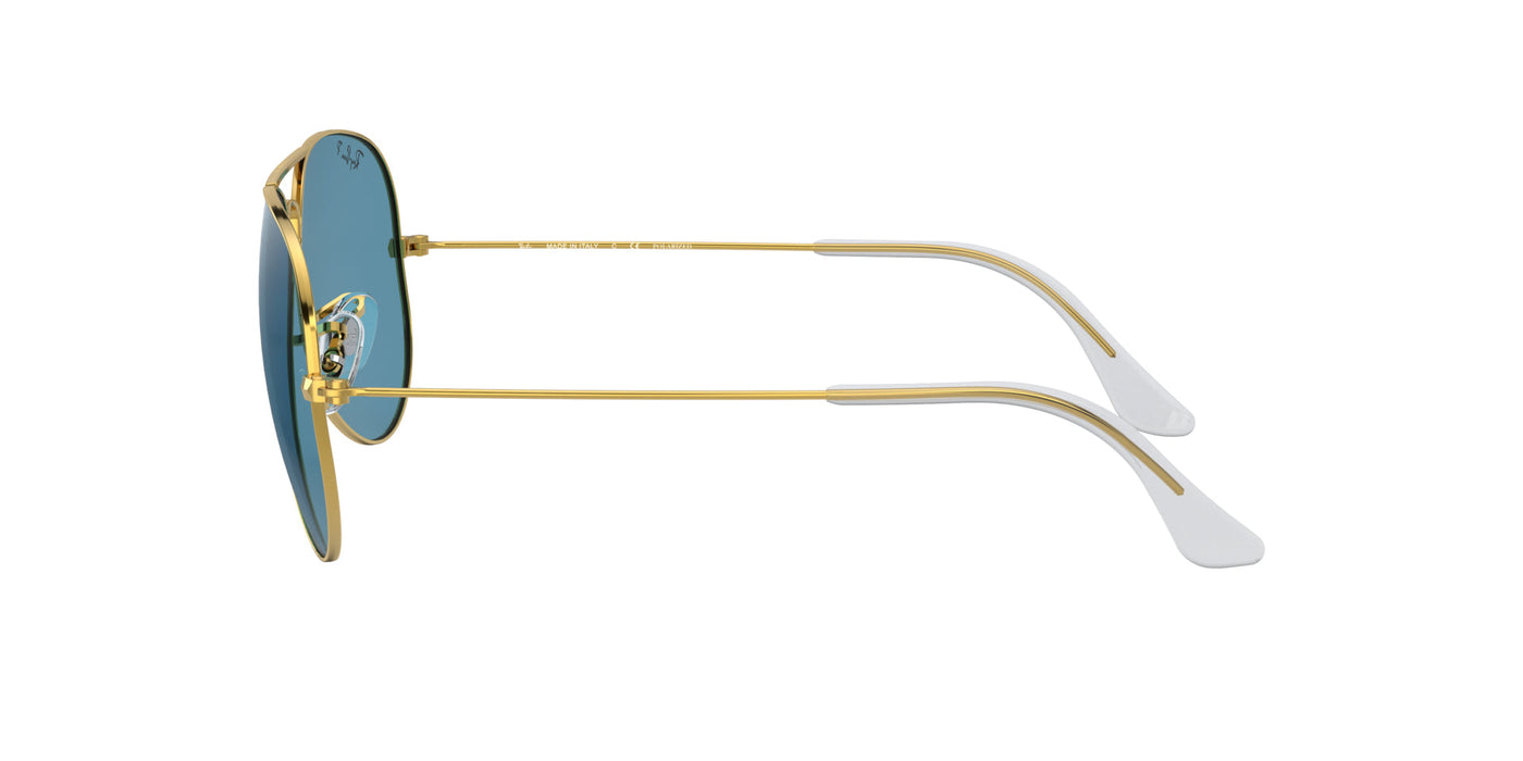 Ray-Ban Aviator RB3025 Gold/Polarised Blue #colour_gold-polarised-blue