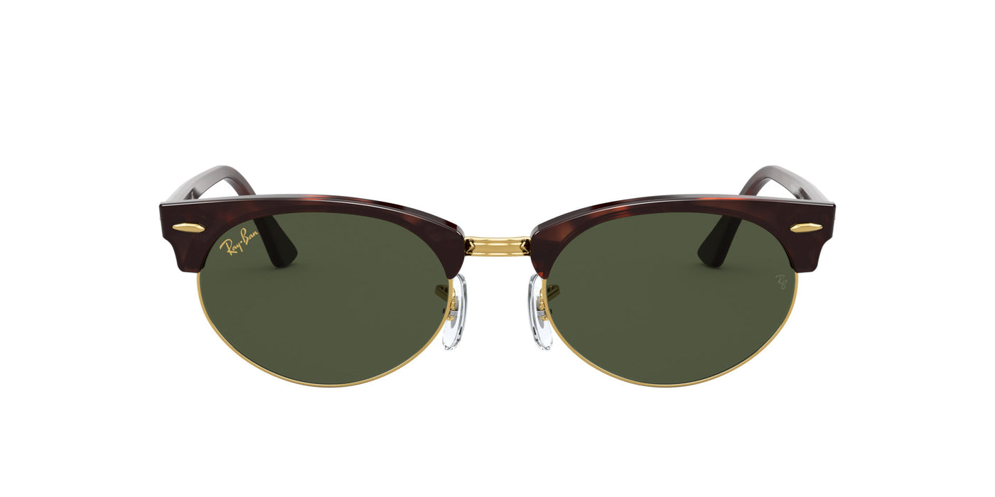 Ray-Ban Clubmaster Oval RB3946 Dark-Tortoise-Green #colour_dark-tortoise-green