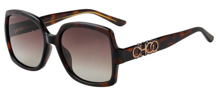 Jimmy Choo Sammi/G/S Dark Tortoise/Brown Polarised #colour_dark-tortoise-brown-polarised