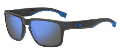 Boss 1497/S Matte Grey Blue/Blue Highcontrast Oleop Mirror Polarised #colour_matte-grey-blue-blue-highcontrast-oleop-mirror-polarised