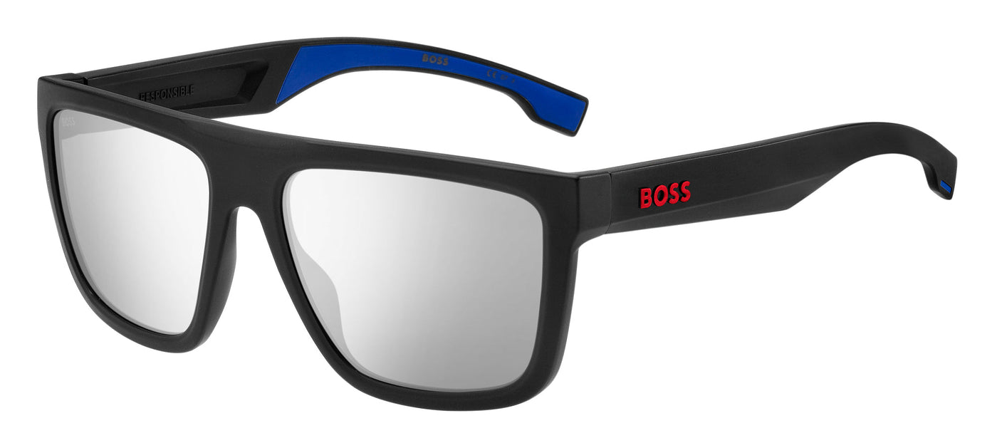 Boss 1451/S Matte Black Blue/Silver Mirror #colour_matte-black-blue-silver-mirror