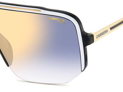 Carrera 1060/S White Black/Blue Gold Gradient Mirror #colour_white-black-blue-gold-gradient-mirror