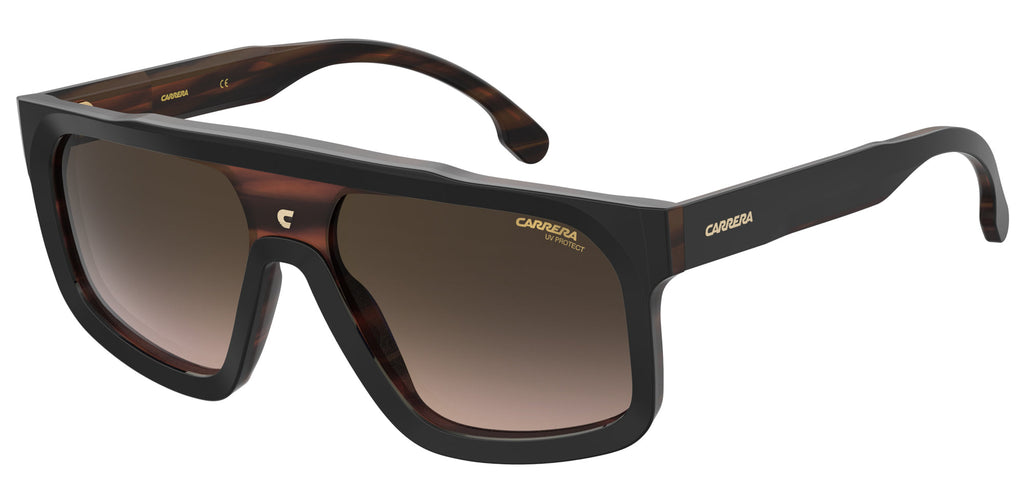 Carrera 1061/S Black Horn/Brown Blue Gradient Mirror #colour_black-horn-brown-blue-gradient-mirror