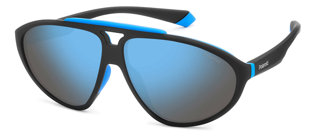 Polaroid PLD2151/S Matte Black Blue/Blue Mirror Polarised #colour_matte-black-blue-blue-mirror-polarised