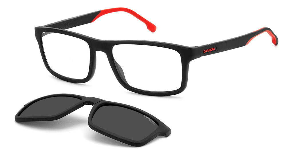 Carrera 8057/CS With Clip-on Matte Black/Polarised Grey #colour_matte-black-polarised-grey