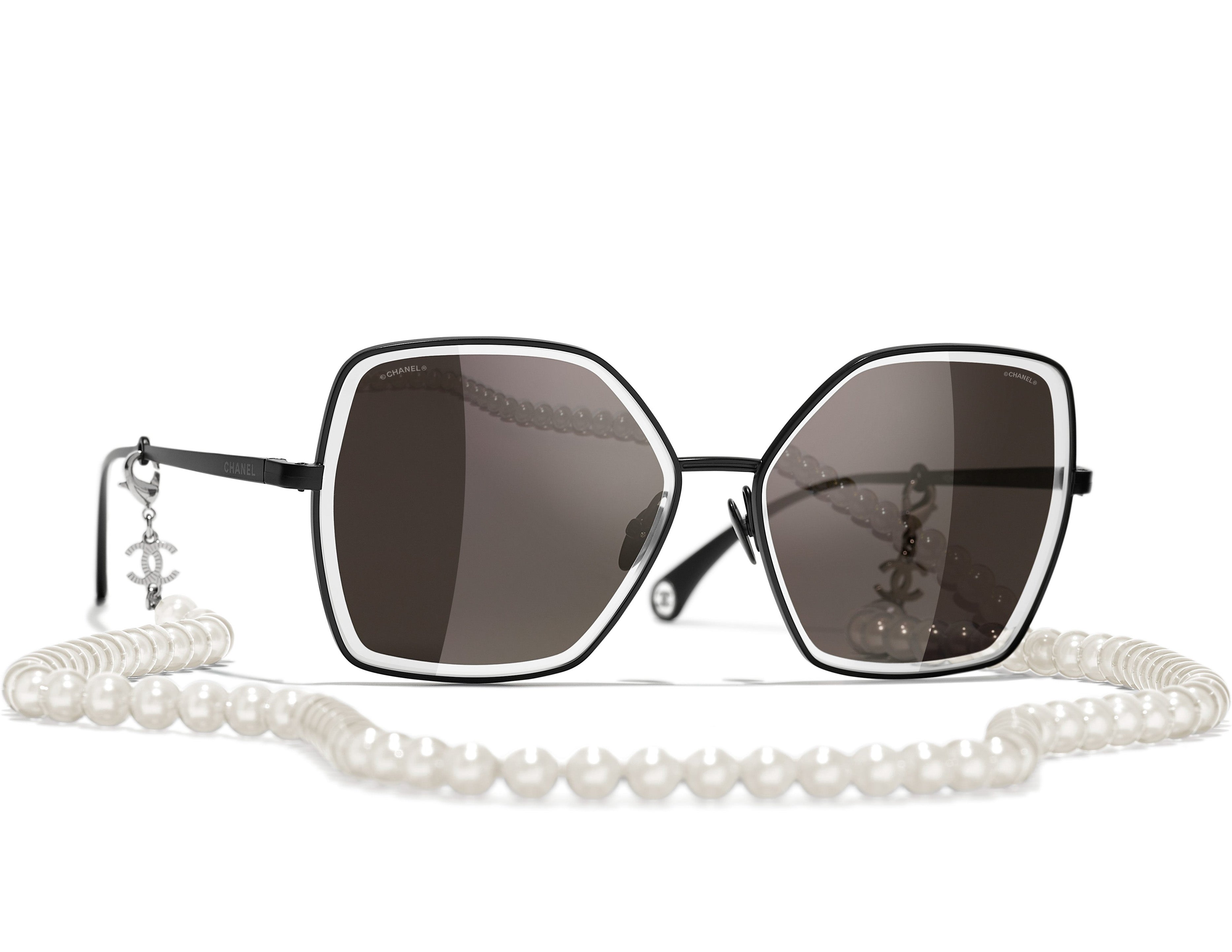 CHANEL 4262 Butterfly Metal, Resin & Glass Pearls Sunglasses