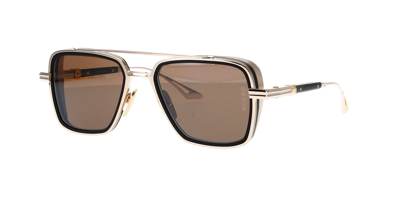 Dita Epiluxury EPLX.8 DES008 White Gold-Matte Black/Polarised Brown #colour_white-gold-matte-black-polarised-brown