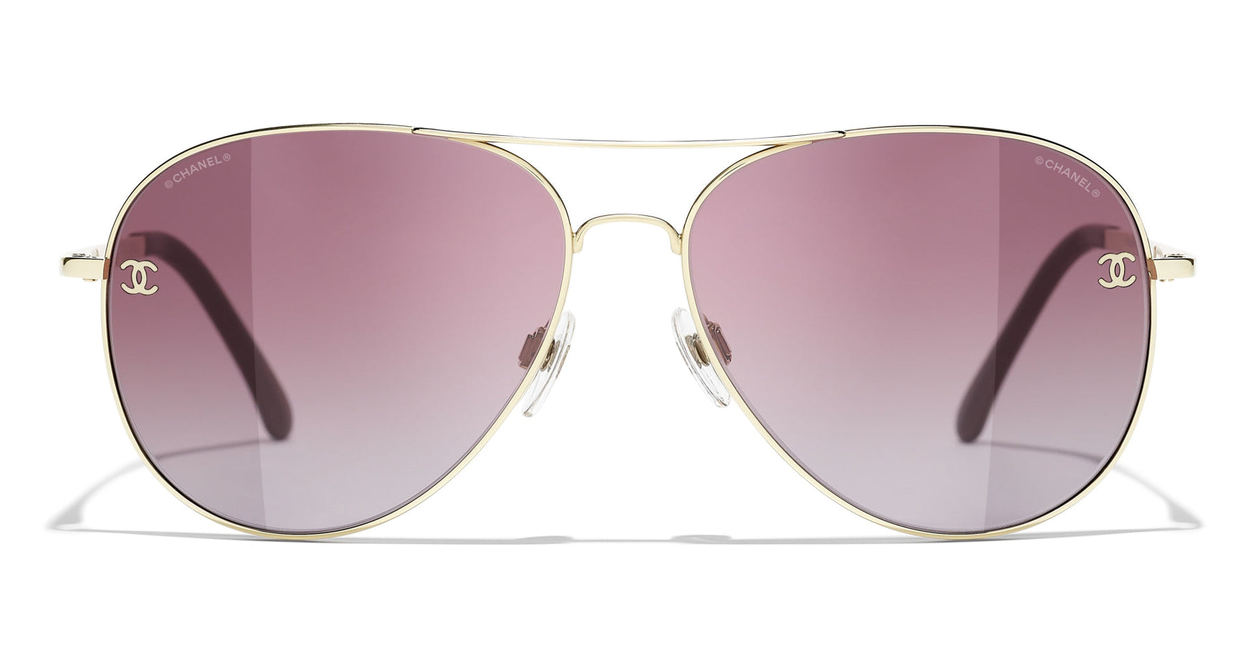 Chanel Pilot Sunglasses C11713 Pink Gold