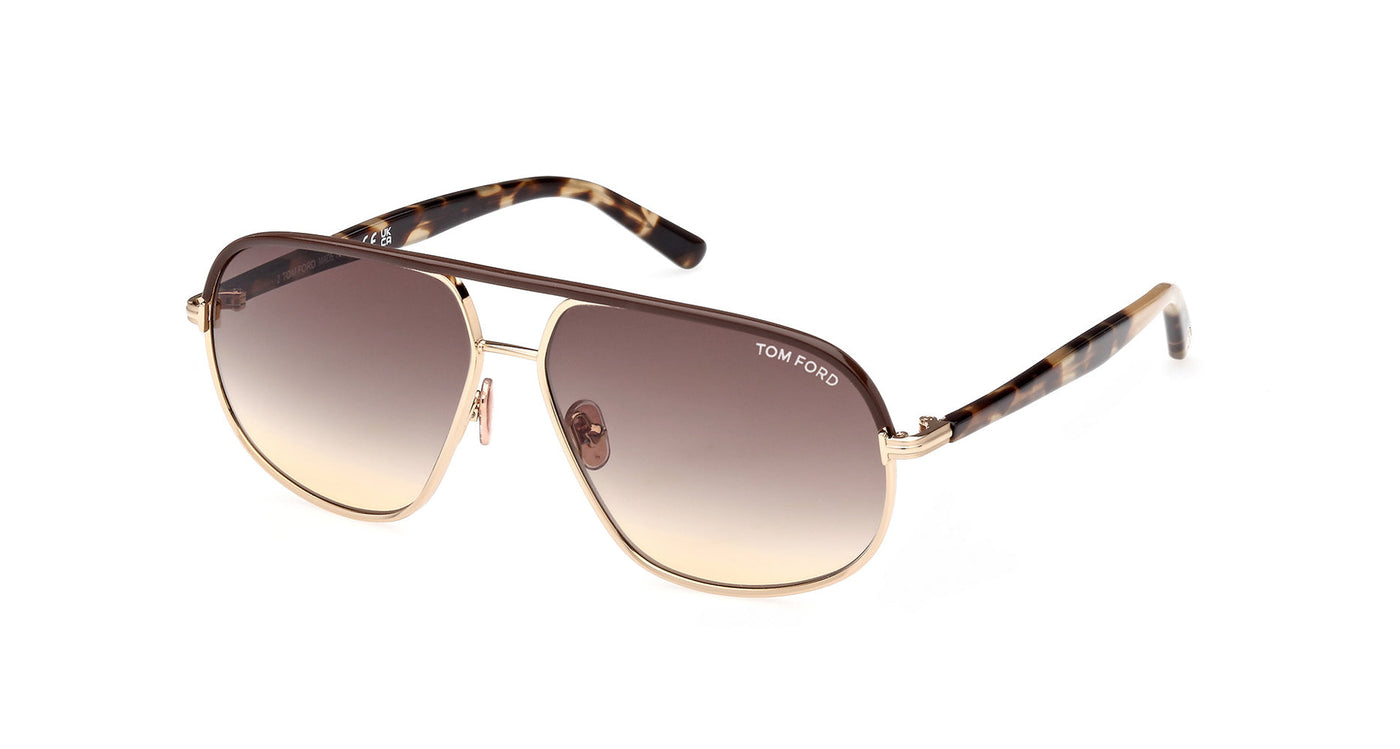 Tom Ford Maxwell TF1019 Shiny Rose Gold/Brown Gradient #colour_shiny-rose-gold-brown-gradient