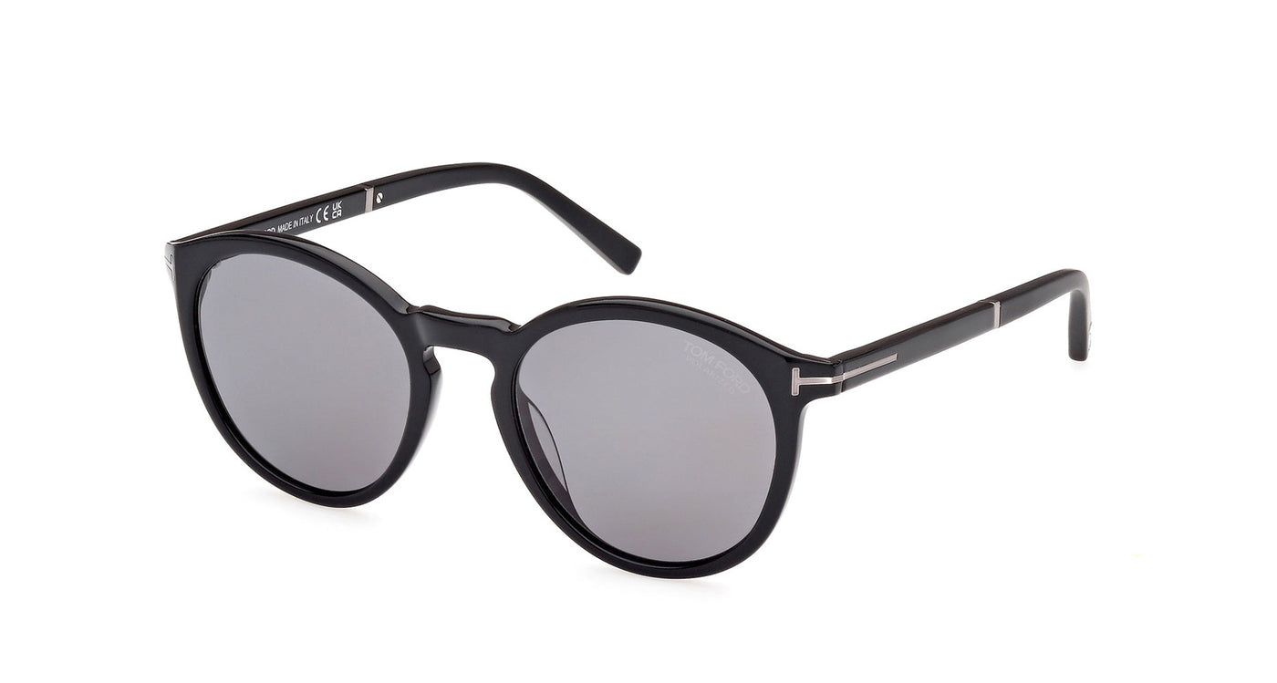 Tom Ford Elton TF1021-N Shiny Black/Polarised Smoke #colour_shiny-black-polarised-smoke