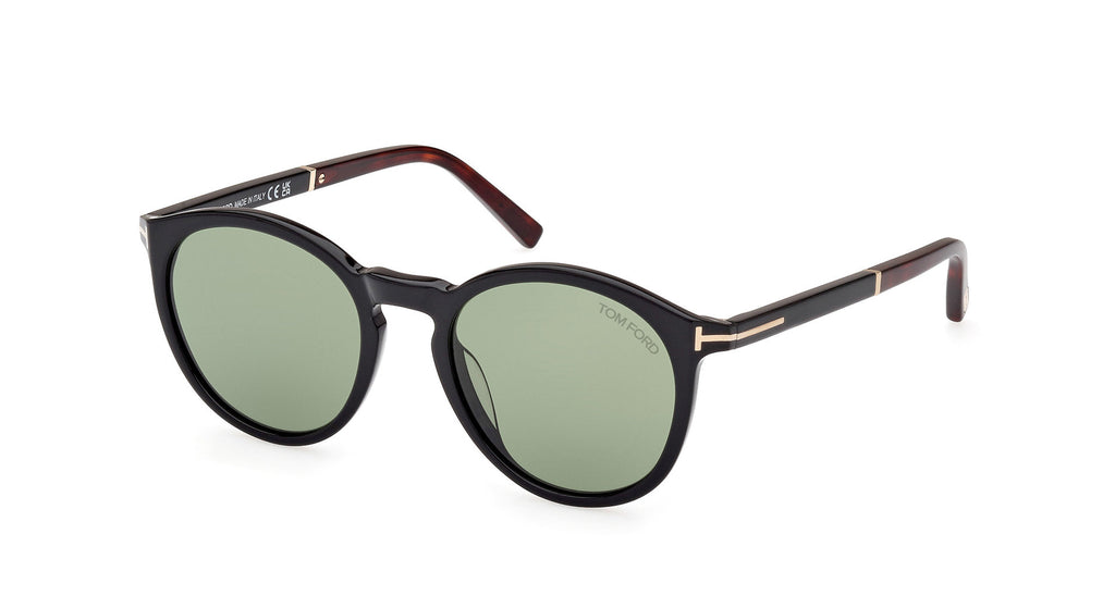 Tom Ford Elton TF1021 Shiny Black/Crystal Green #colour_shiny-black-crystal-green