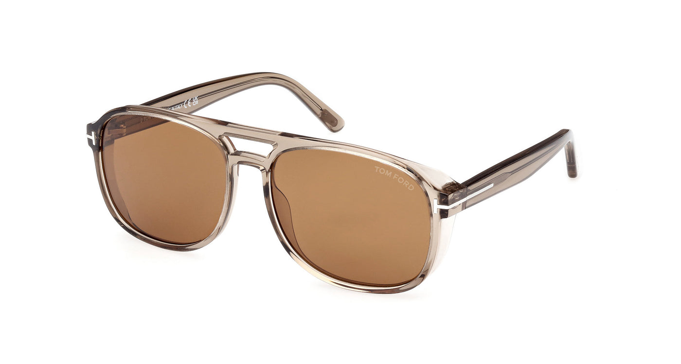 Tom Ford Rosco TF1022 Shiny Light Brown/Brown #colour_shiny-light-brown-brown