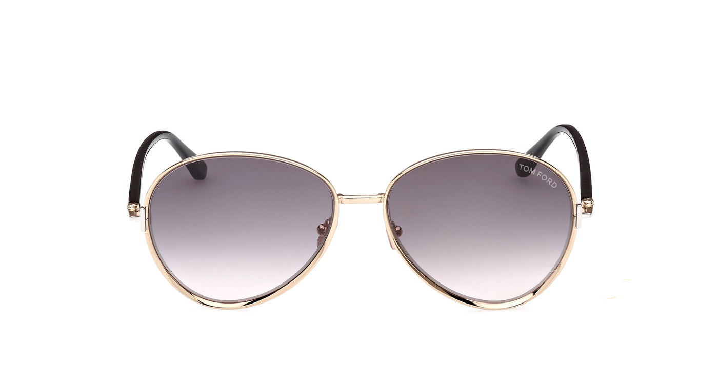 Tom Ford Rio TF1028 Shiny Rose Gold/Smoke Gradient #colour_shiny-rose-gold-smoke-gradient