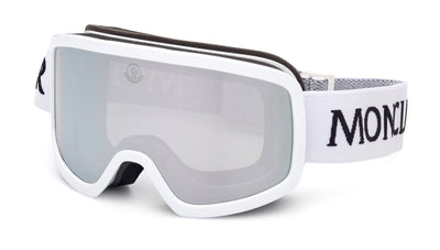 Moncler Terrabeam Goggles ML 0215 White/Smoke Mirror #colour_white-smoke-mirror