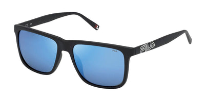 Fila SF9396V Matte Black/Blue Polarised Mirror #colour_matte-black-blue-polarised-mirror