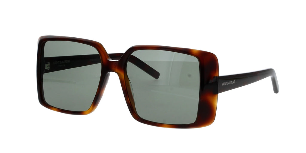 Saint Laurent SL 451 Dark Tortoise/Green #colour_dark-tortoise-green