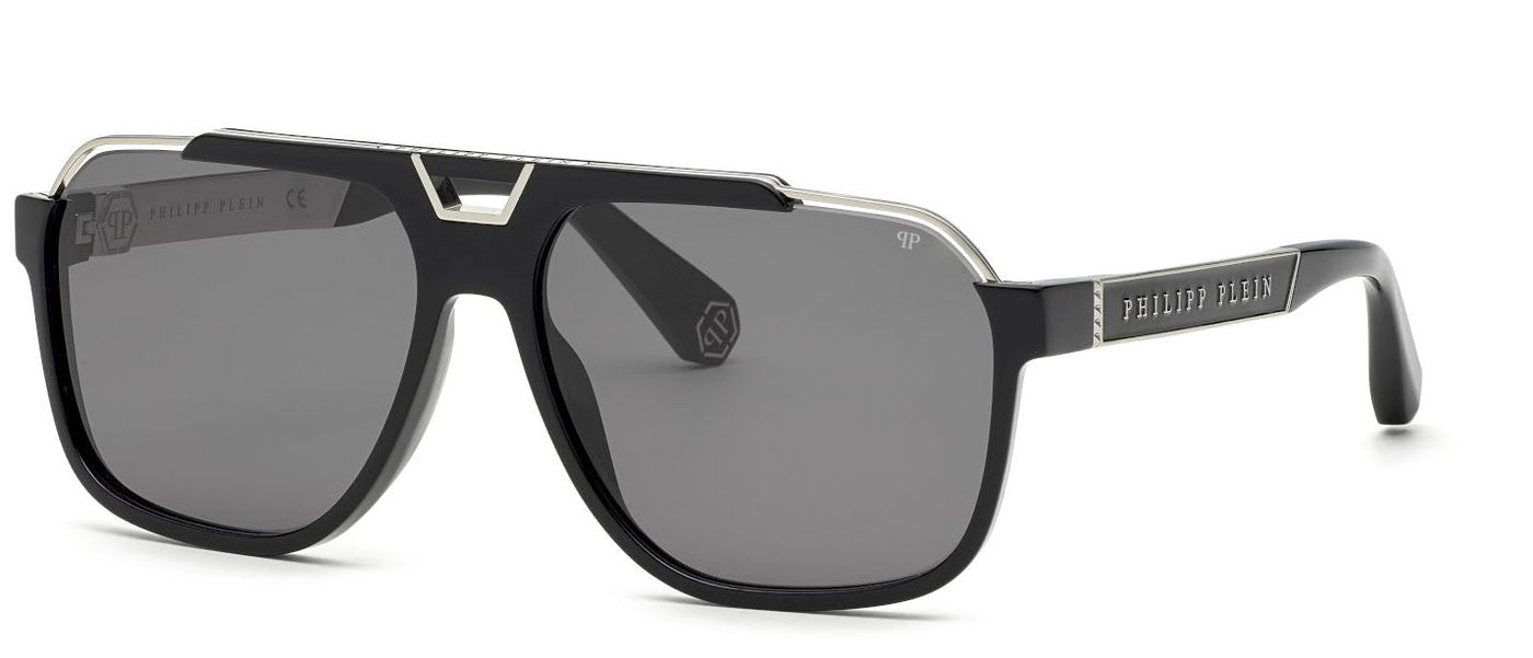 Philipp Plein SPP046M Shiny Black/Smoke #colour_shiny-black-smoke