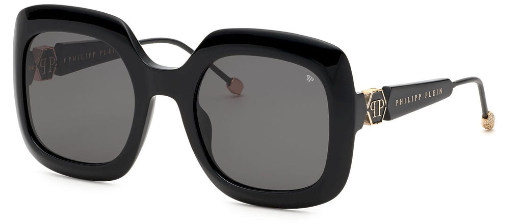 Philipp Plein SPP065S Shiny Black/Smoke #colour_shiny-black-smoke