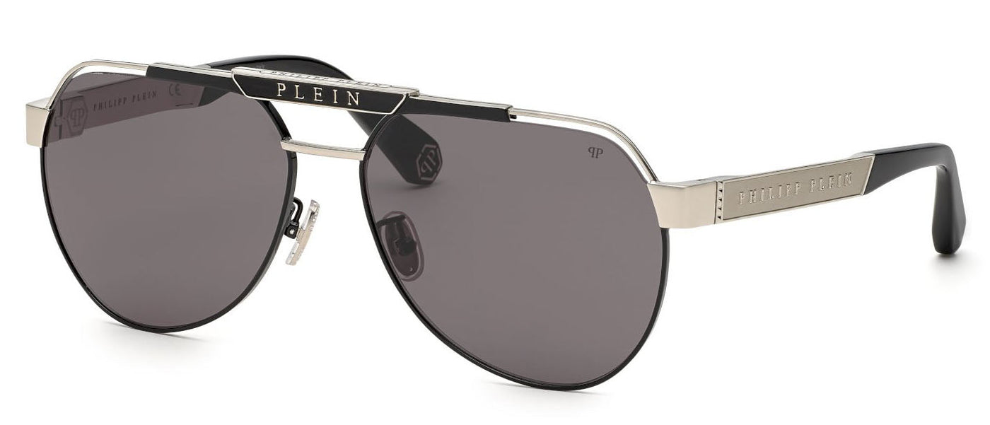 Philipp Plein SPP073M Palladium W-Shiny Black Parts/Smoke #colour_palladium-w-shiny-black-parts-smoke