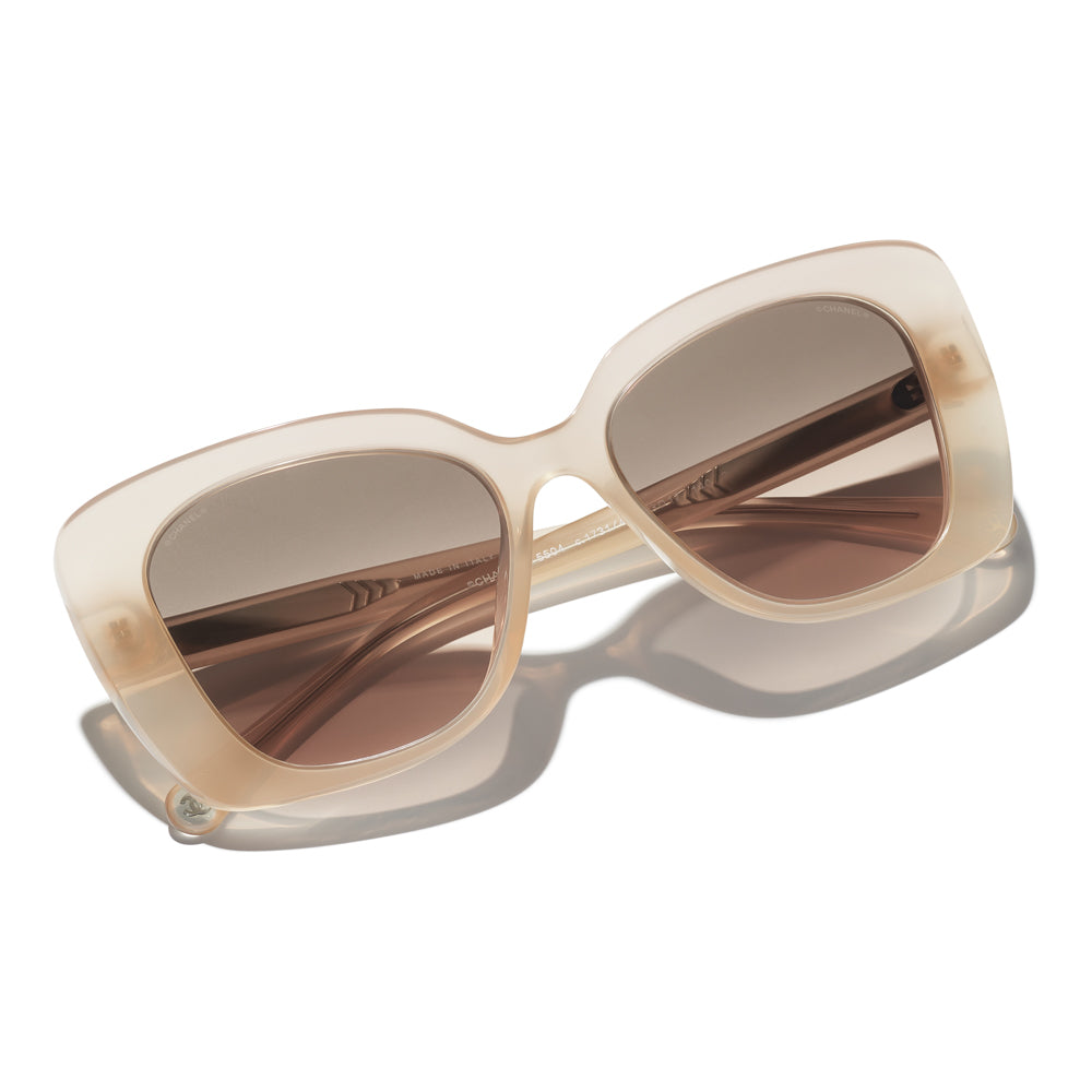 Chanel 5504 Sunglasses Pink/Grey Rectangle Women